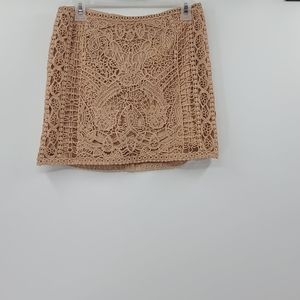 Club Monaco blush pandara lace crochet skirt